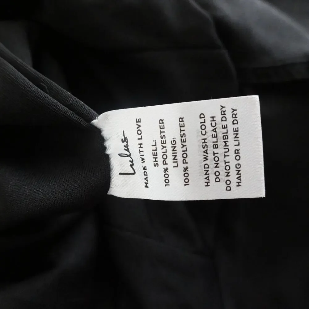 Lulus Dress Women M Fabulous Festivities Black Strapless Ruffled Cutout NEW - Picture 12 of 15